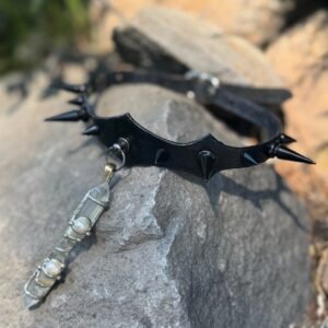 Leather Spike Choker