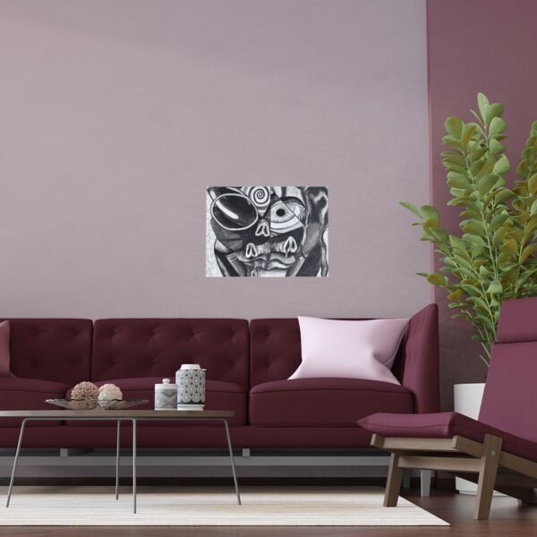 Crazy Pig Lady Original Charcoal Drawing - Image 4