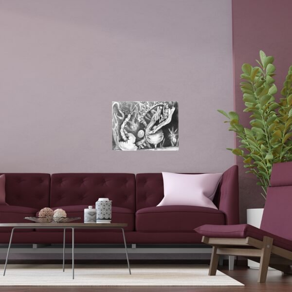 Crazy Pig Lady Original Charcoal Drawing - Image 2