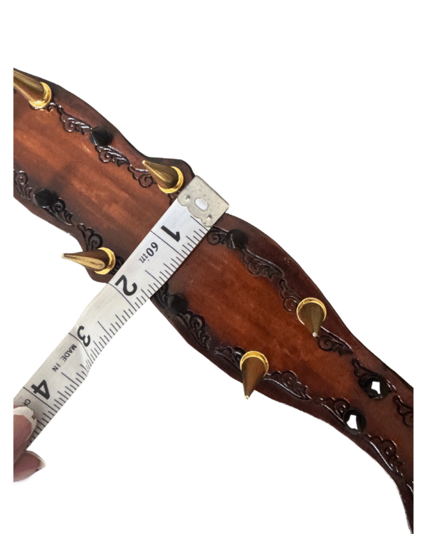 Western Leather Large Dog Spike Collar - Image 10