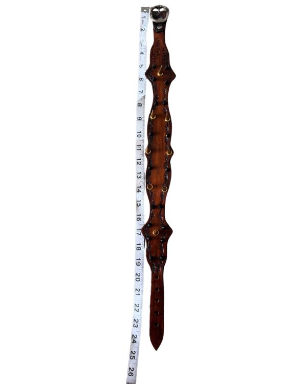 Western Leather Large Dog Spike Collar - Image 9